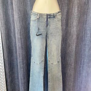 Fashion Nova Blue Flare Wide Leg Jeans
